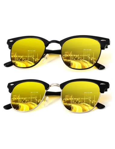 Gafas de visión nocturna KALIYADI 2 pares UV protección
