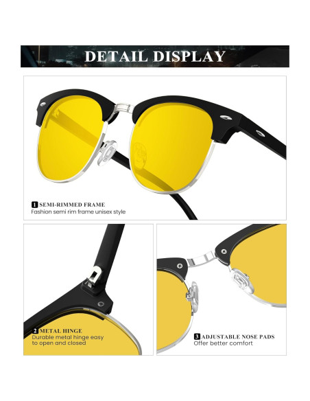 Gafas de visión nocturna KALIYADI 2 pares UV protección