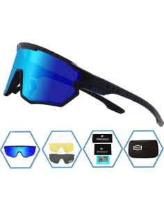 Gafas de sol deportivas GIEADUN con 3 lentes intercambiables 2