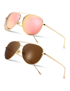 Gafas de sol aviador SUNGAIT - Lentes polarizados grandes