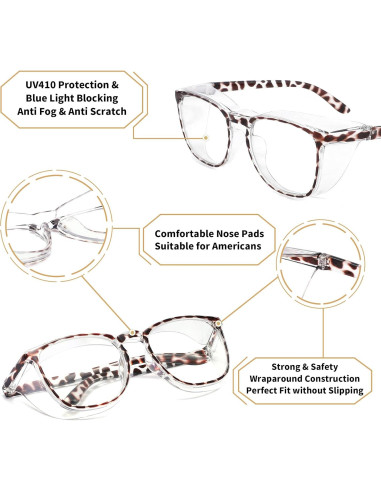 Gafas de seguridad Alsenor antiempañante UV bloqueo luz azul