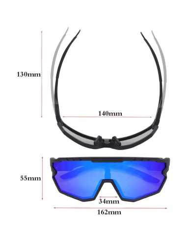 Gafas de sol deportivas GIEADUN con 3 lentes intercambiables