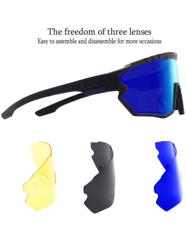 Gafas de sol deportivas GIEADUN con 3 lentes intercambiables