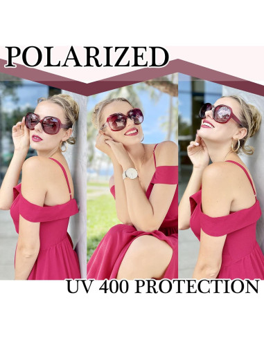 Gafas de sol grandes Joopin polarizadas UV400 para mujer