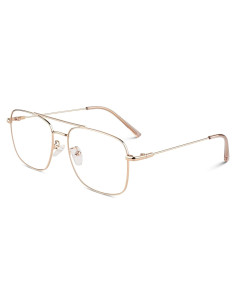 Gafas GQUEEN de Estilo Piloto con Lentes Claras UV400