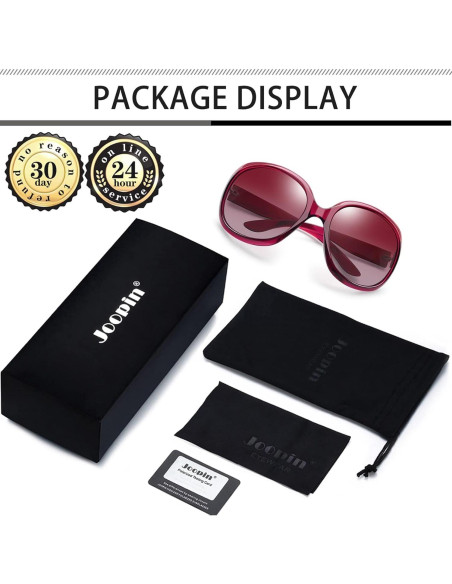 Gafas de sol grandes Joopin polarizadas UV400 para mujer Gafas de sol grandes Joopin polarizadas UV400 para mujer