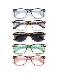 Pack de 5 Gafas de Lectura Cuadradas con Bloqueo Luz Azul 2