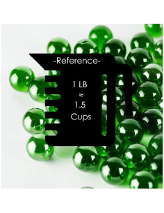 CYS EXCEL Rellenos de Jarrón de Vidrio Verde 1" 3.05 kg 2
