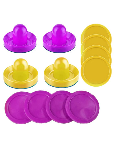 Empujadores y Discos de Air Hockey Inscool 4 Empujadores 8 Discos