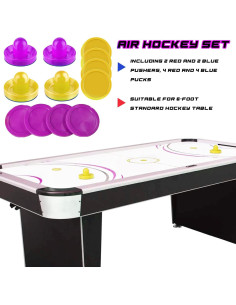 Empujadores y Discos de Air Hockey Inscool 4 Empujadores 8 Discos 2