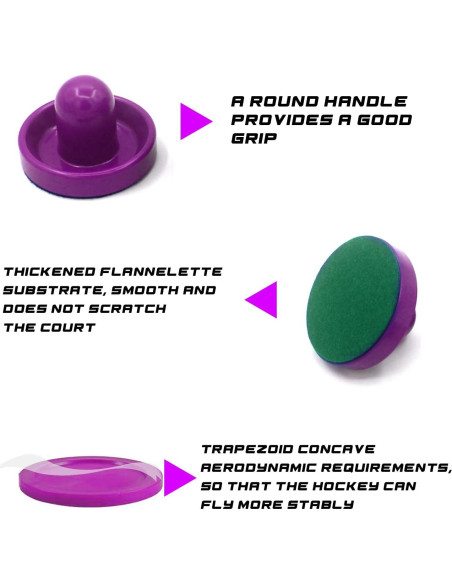 Empujadores y Discos de Air Hockey Inscool 4 Empujadores 8 Discos