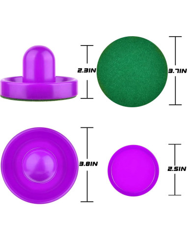 Empujadores y Discos de Air Hockey Inscool 4 Empujadores 8 Discos