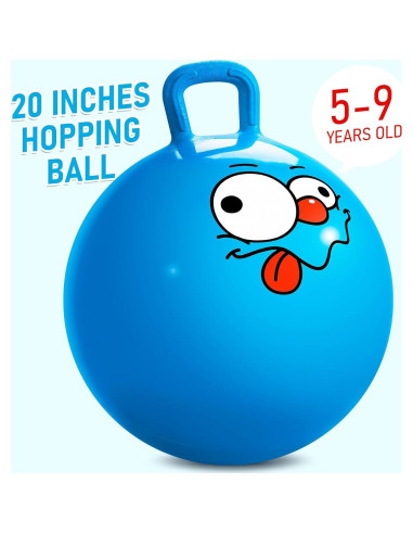 Pelota de Salto U&C 50 cm Azul para Niños 5-9 Años