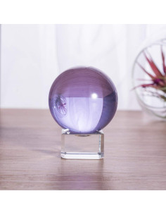 Bola de Cristal K9 40mm LONGWIN Fengshui Púrpura 2