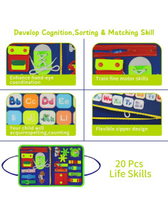 Juguete Montessori LearnToy Dinosaurio 32.69x26.83cm Verde 2