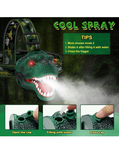 Linterna Frontal Dinosaurio T-Rex Nitigo 2 Paquete LED 2