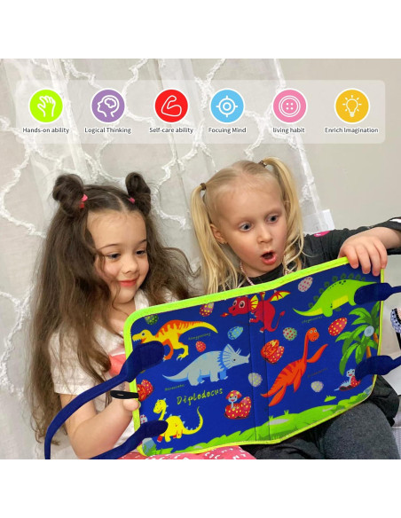 Juguete Montessori LearnToy Dinosaurio 32.69x26.83cm Verde