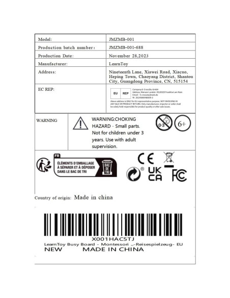 Juguete Montessori LearnToy Dinosaurio 32.69x26.83cm Verde