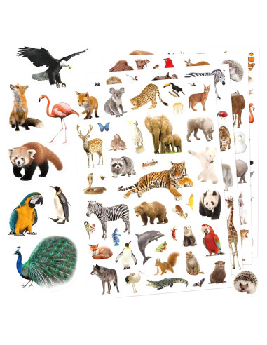 Pegatinas de Animales Salvajes Genérico 750 Piezas Decorativas