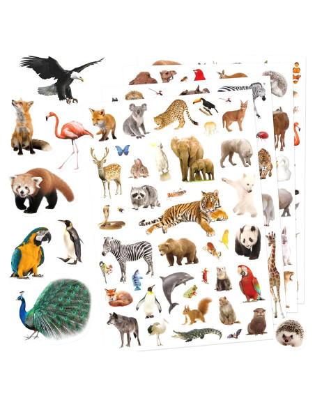 Pegatinas de Animales Salvajes Genérico 750 Piezas Decorativas
