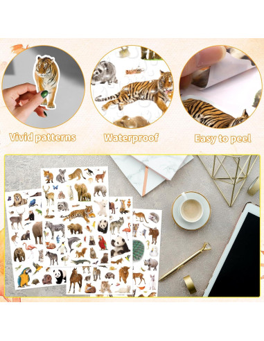 Pegatinas de Animales Salvajes Genérico 750 Piezas Decorativas