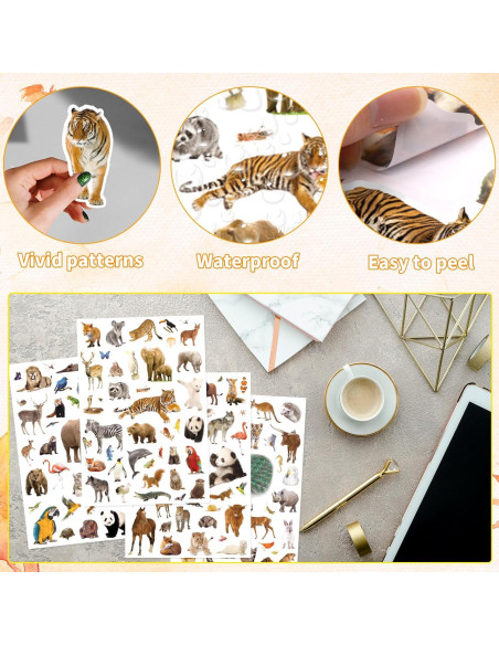 Pegatinas de Animales Salvajes Genérico 750 Piezas Decorativas