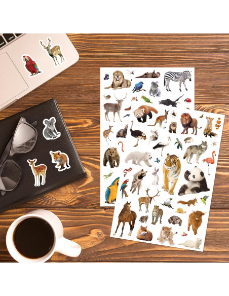 Pegatinas de Animales Salvajes Genérico 750 Piezas Decorativas
