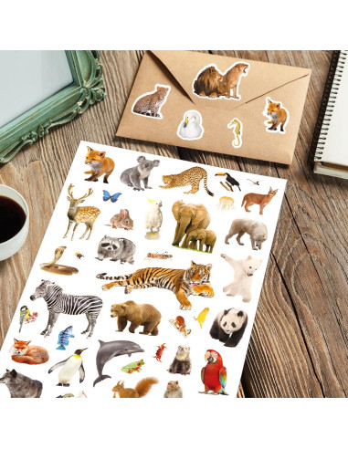 Pegatinas de Animales Salvajes Genérico 750 Piezas Decorativas