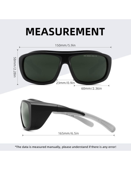 Gafas de seguridad Alsenor OD5+ protección ocular 200-2000nm