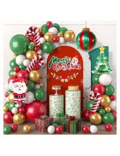 Kit de Guirnalda de Globos de Navidad Isndare 104 Piezas