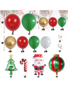 Kit de Guirnalda de Globos de Navidad Isndare 104 Piezas 2