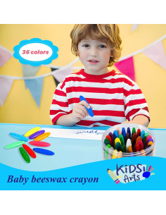 Crayones Lavables FANYUETIAN 24 Piezas Multicolor 2