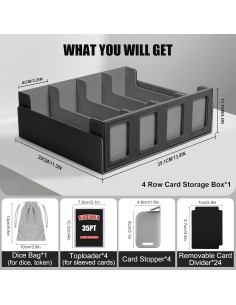 Caja de Almacenamiento Kabinka para 2400+ Cartas Negra 2