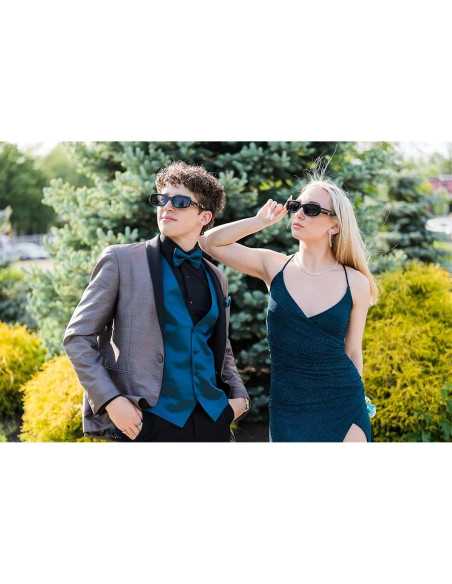 Gafas de sol rectangulares ADE WU unisex retro 90s UV400 Gafas de sol rectangulares ADE WU unisex retro 90s UV400