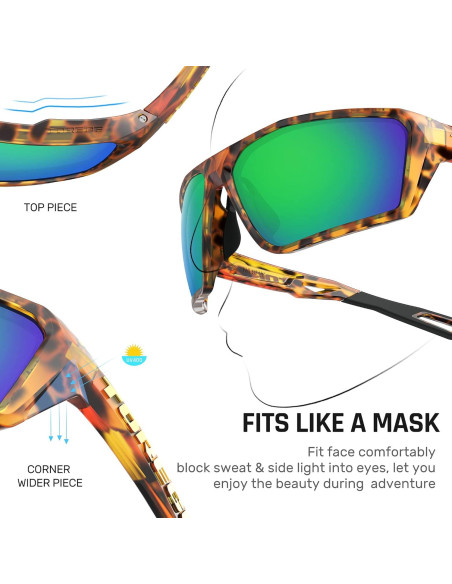 Gafas de sol deportivas TOREGE polarizadas para deportes