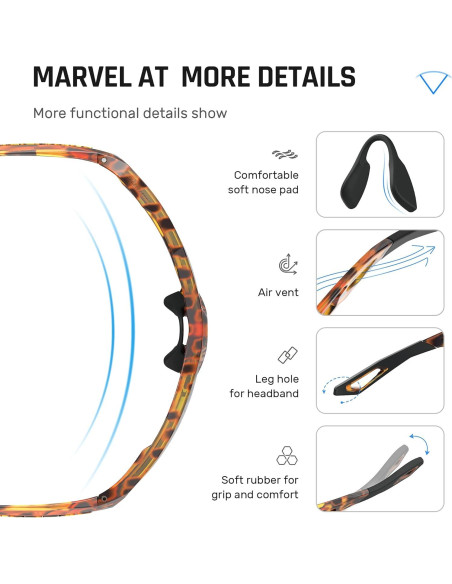 Gafas de sol deportivas TOREGE polarizadas para deportes