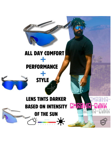 Gafas de Pickleball - Protección UV Ajustables y Duraderas