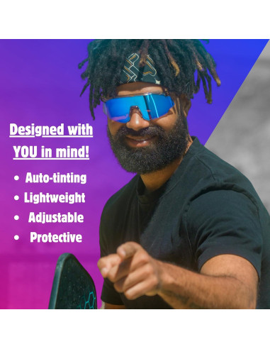 Gafas de Pickleball - Protección UV Ajustables y Duraderas