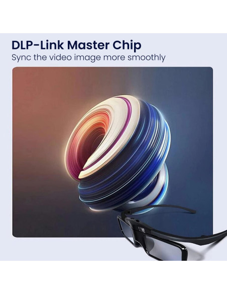 Gafas 3D JMGO recargables DLP-Link 40h ligeras 26g