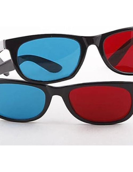Gafas 3D Labriciyon Rojas y Azules Universales 3D