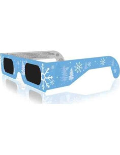 Gafas 3D Navidad GSM Brands - 50 Piezas Copos de Nieve 2