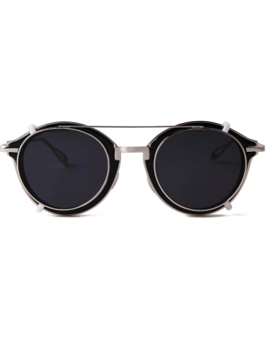 Gafas de sol clip en ADE WU estilo vintage redondas metal