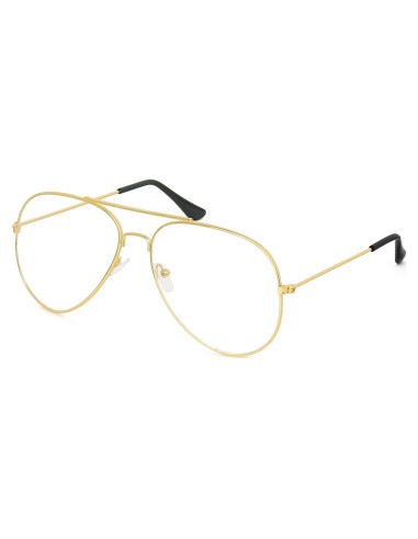 Gafas de Disfraz Skeleteen Aviador Doradas 70s Adultos Niños