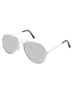 Gafas de sol aviador plateadas Skeleteen UV400 unisex