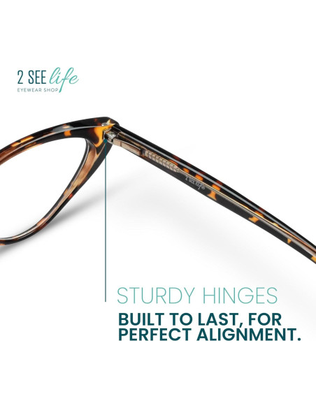 Gafas de lectura 2SeeLife carey 1.5x modernas para mujeres