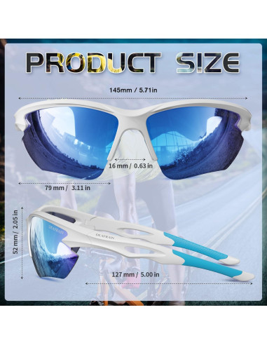 Gafas de sol deportivas DEAFRAIN Dfsg21b polarizadas UV400