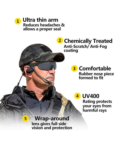 Gafas Tácticas Xaegistac 3 Lentes Intercambiables Unisex