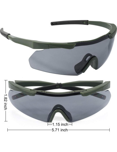 Gafas Tácticas Xaegistac 3 Lentes Intercambiables Unisex