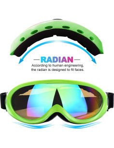 Gafas de esquí Rngeo, paquete de 2, protección UV 400 2