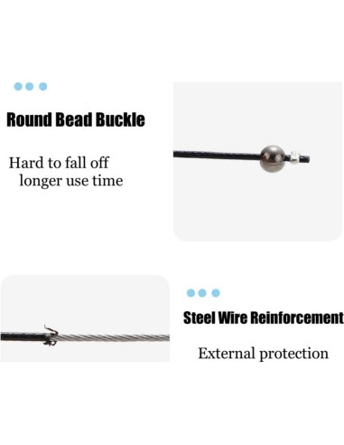 Correas Ajustables para Gafas 4 PCS - Negro - Deportivas